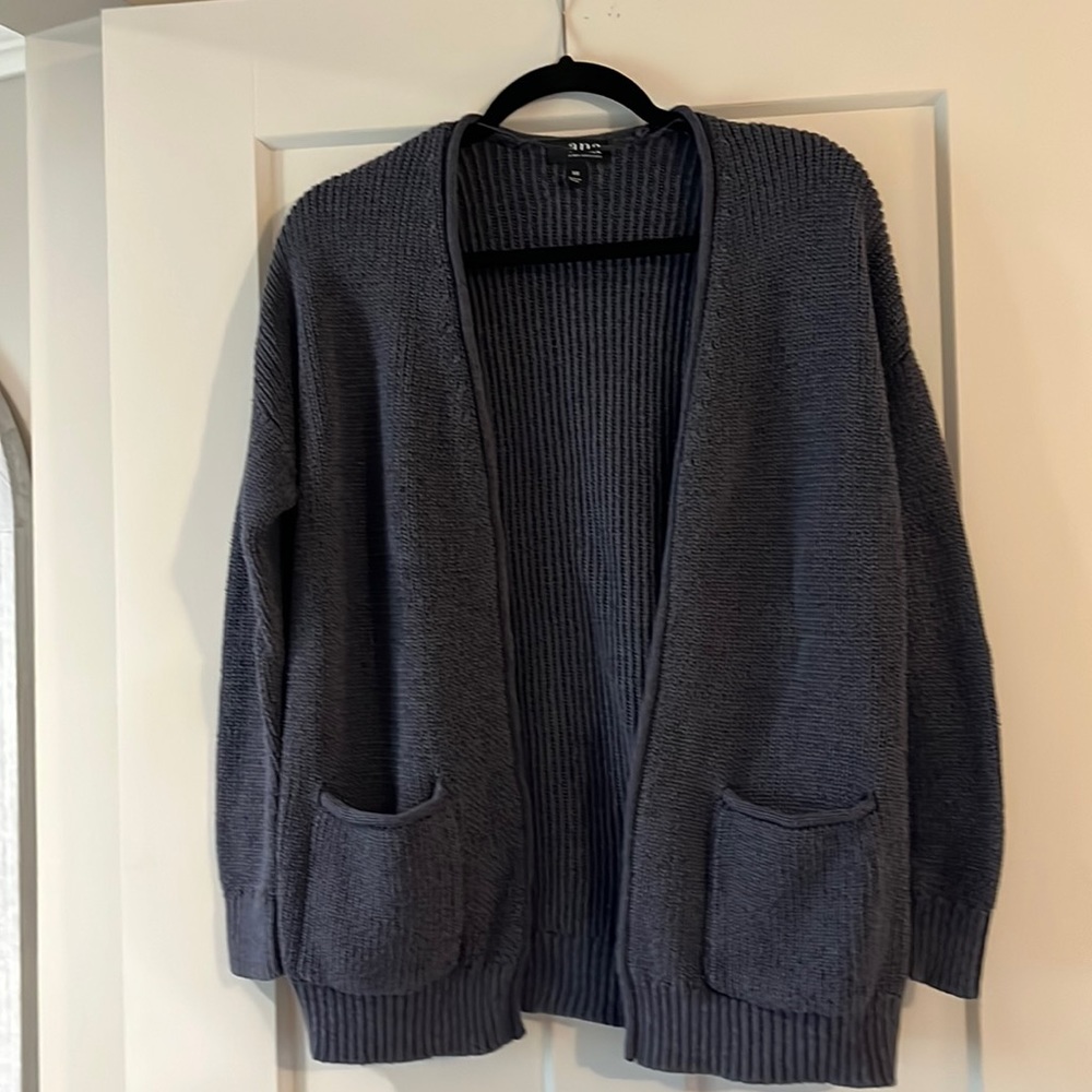 XS purple open sweater